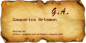 Gasparics Artemon névjegykártya